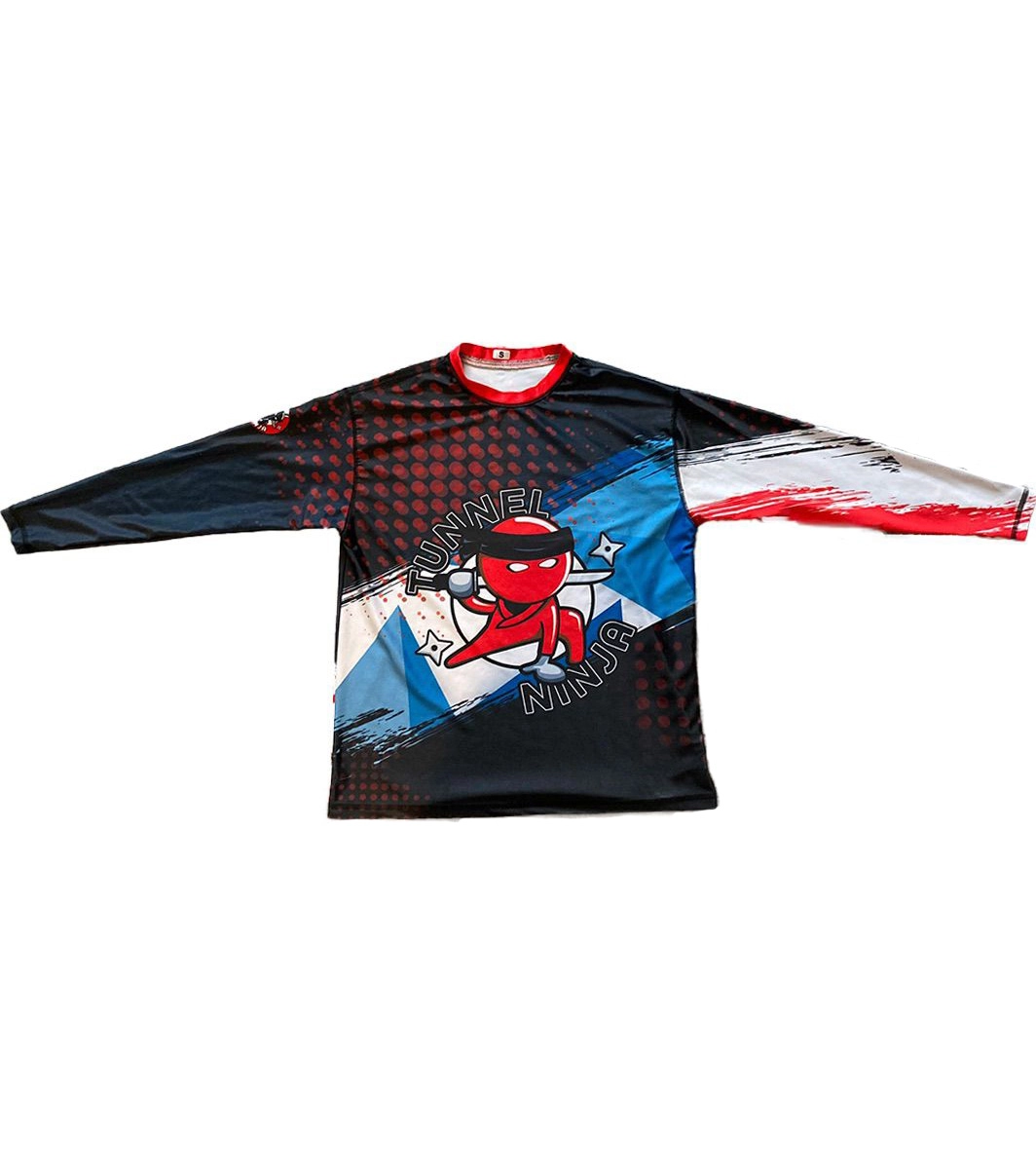 Red-Blue Long Sleeve Shirt Front